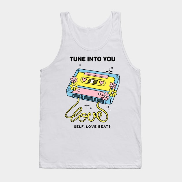 Tune Into You Self-Love Beats Therapy Music Tank Top by Distinkt